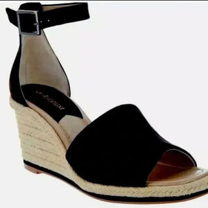 Enzo Angiolini Espadrille (Petrina) -Black-Leather